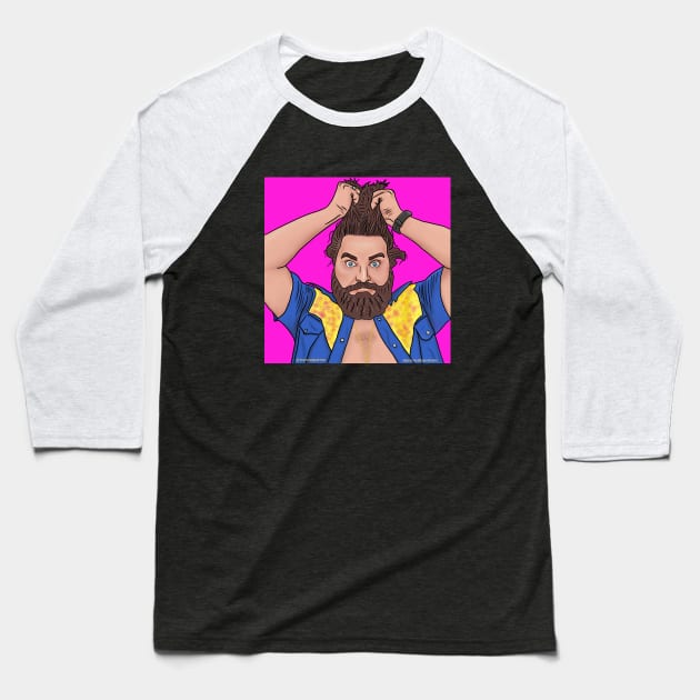 Comedian Sean Patton - Pink Artwork Baseball T-Shirt by SWB